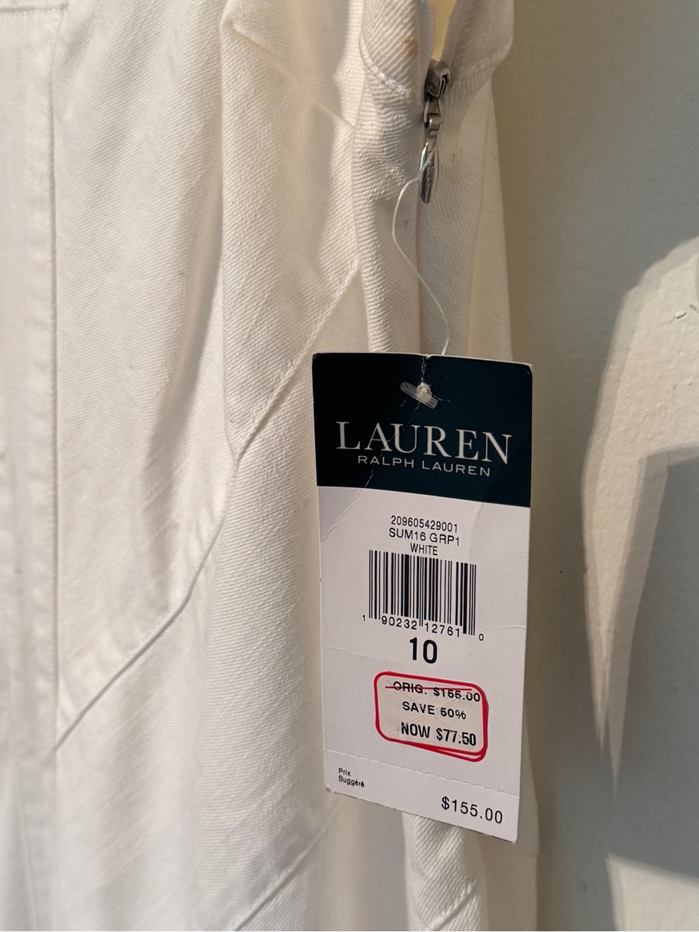 Ralph Lauren Cream A-Line Midi Dress with V-Neck Straps - Picture 2 of 4